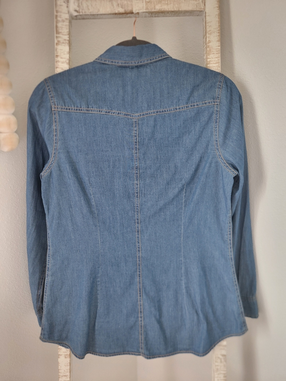 NWOT DR2 100% Cotton Denim Button Up Sz S - Picture 8 of 9